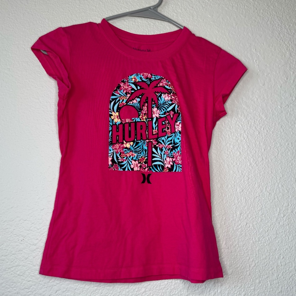 Hurley, Pink, T-Shirt, Girls